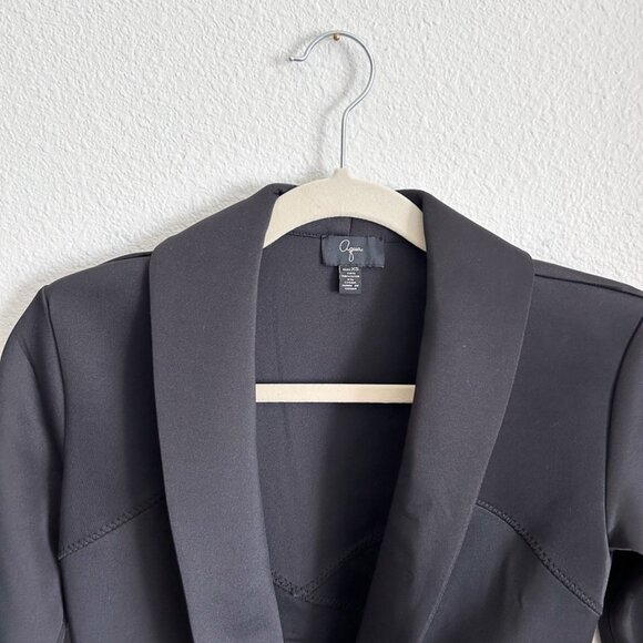 Aqua Black Tailored Blazer | Stretchy Structured Office Jacket | Workwear Staple - Picture 5 of 6